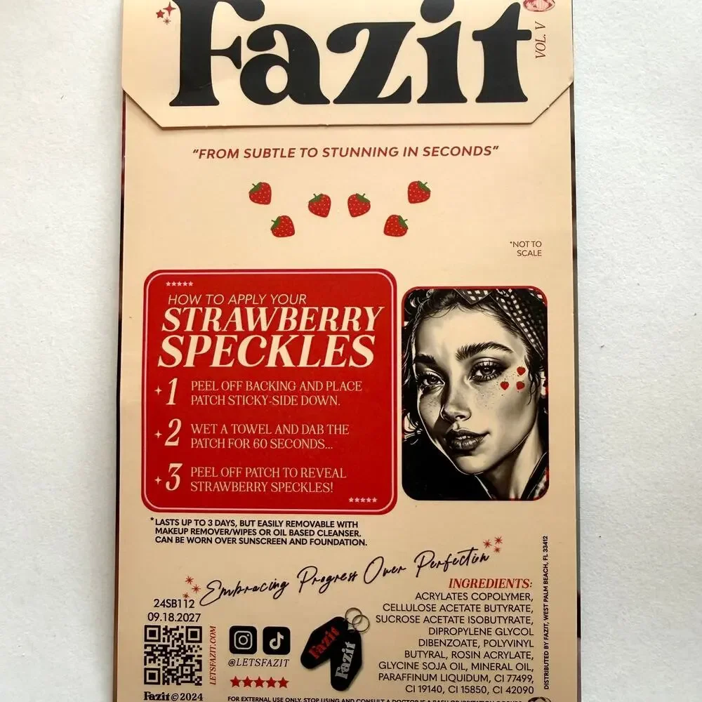 Fazit Strawberry Speckles Makeup Patches Freckles Festival Summer
